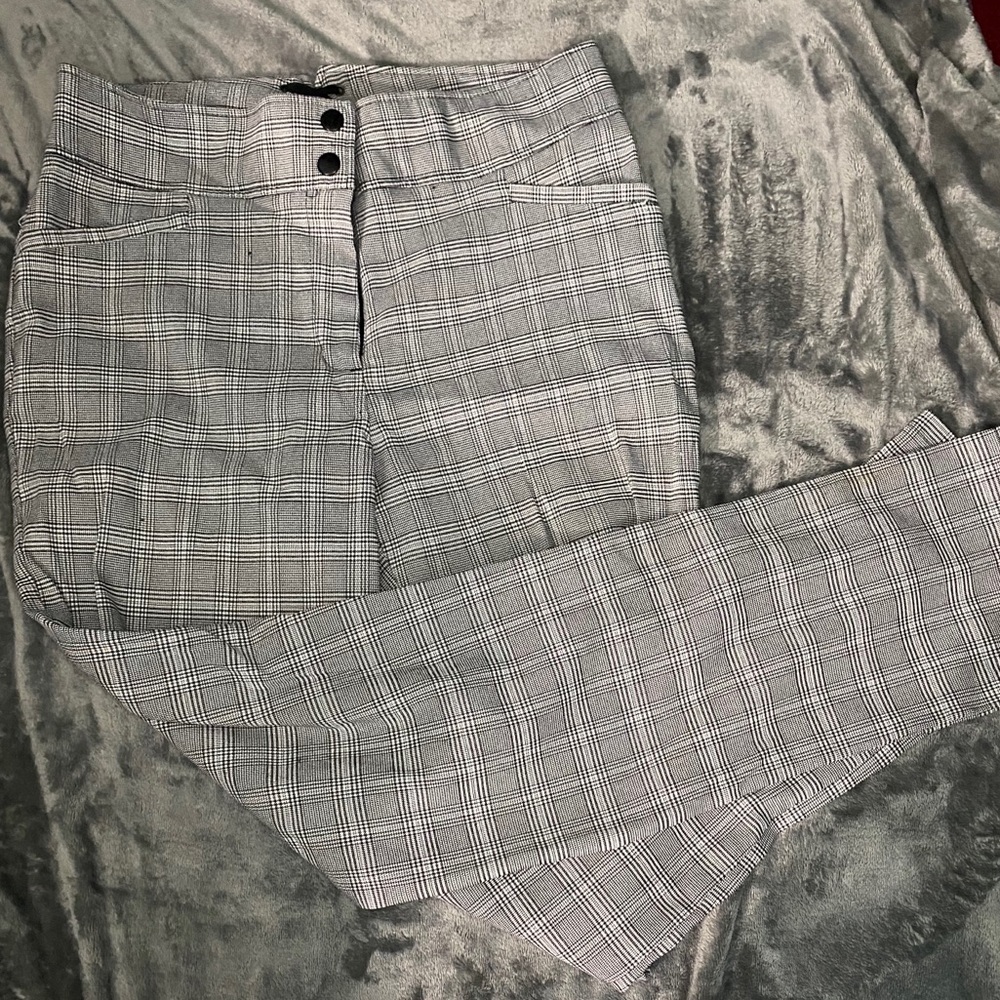 PLAID DRESS PANTS